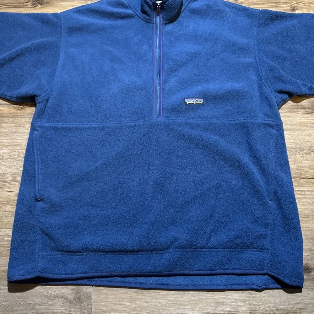 Vintage Patagonia Synchilla Men's Size XL 1/2 Zip Marsupial Fleece Blue‎ 2004